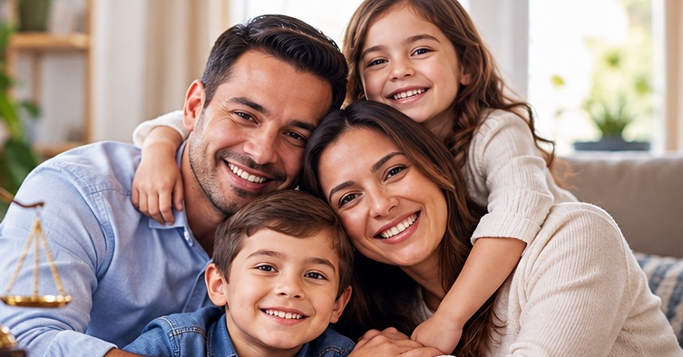 Familia feliz y unida
